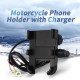 Suport telefon moto,atv, aluminiu, usb charge 2.1A, prindere oglinda Suport telefon moto,atv, aluminiu, usb charge 2.1A, prindere oglinda