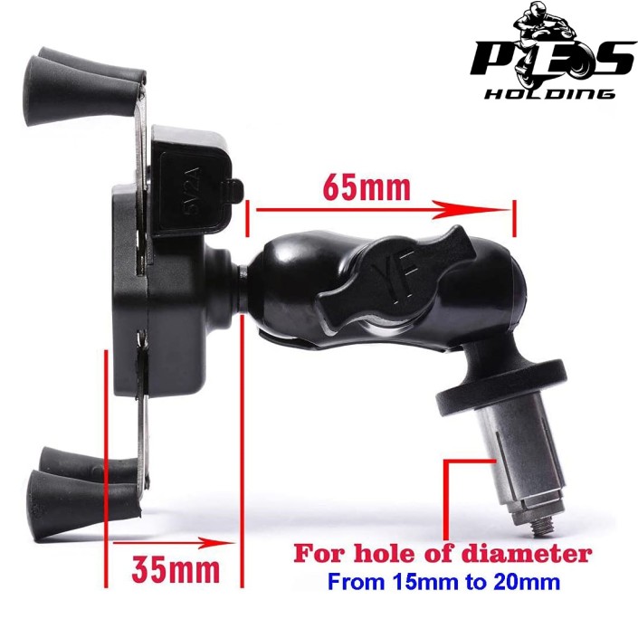 Adaptor prindere jug moto pentru suport telefon diametru 13-17mm