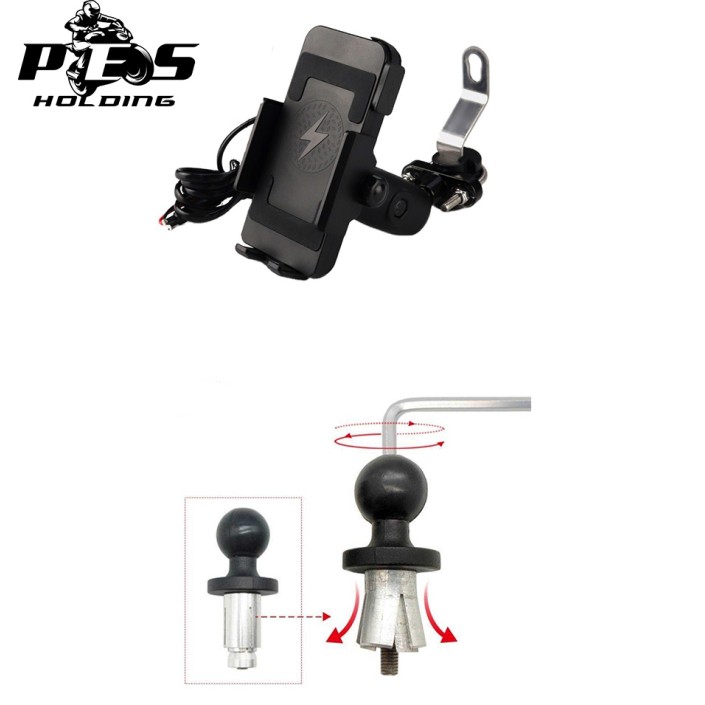 Adaptor prindere jug moto pentru suport telefon diametru 13-17mm