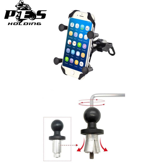 Adaptor prindere jug moto pentru suport telefon diametru 13-17mm