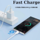 Cablu pentru incarcare si transfer de date, potrivit pentru Moto, combatibil IOS/Android, USB/USB Type-C, 3A, 25cm, Alb