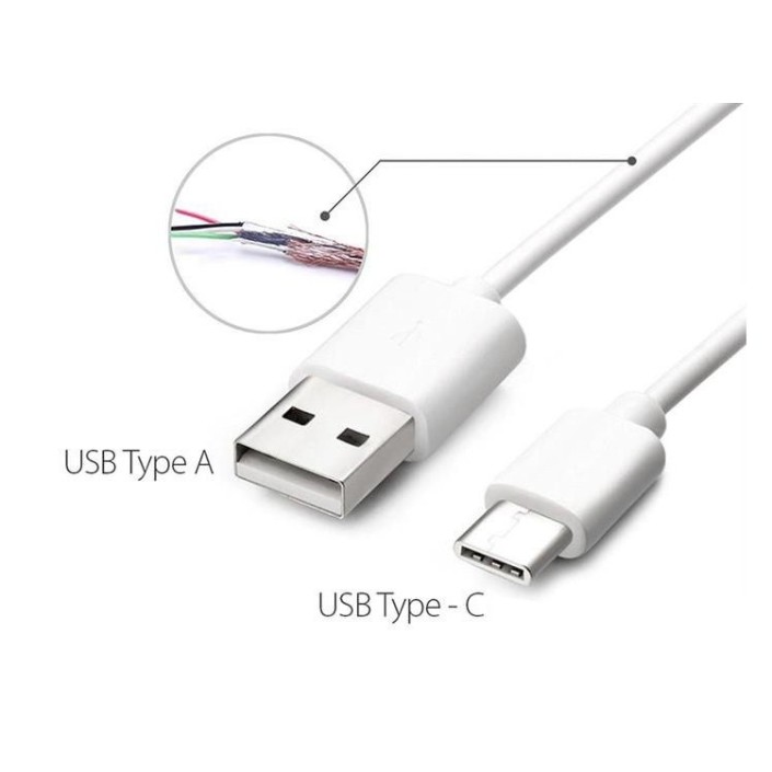 Cablu pentru incarcare si transfer de date, potrivit pentru Moto, combatibil IOS/Android, USB/USB Type-C, 3A, 25cm, Alb