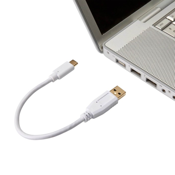 Cablu pentru incarcare si transfer de date, potrivit pentru Moto, combatibil IOS/Android, USB/USB Type-C, 3A, 25cm, Alb