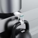 Cablu pentru incarcare si transfer de date, potrivit pentru Moto, combatibil IOS/Android, USB/USB Type-C, 3A, 25cm, Alb