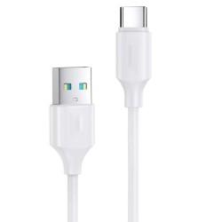 Cablu pentru incarcare si transfer de date, potrivit pentru Moto, combatibil IOS/Android, USB/USB Type-C, 3A, 25cm, Alb