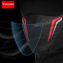 Cagula moto MOTOWOLF, rezistenta la vant si respirabila, material elastic soft, protectie soare, gauri ochelari, potrivit si pentru sporturi de iarna, Neagra