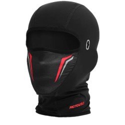 Cagula moto MOTOWOLF, rezistenta la vant si respirabila, material elastic soft, protectie soare, gauri ochelari, potrivit si pentru sporturi de iarna, Rosu