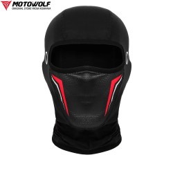 Cagula moto MOTOWOLF, rezistenta la vant si respirabila, material elastic soft, protectie soare, gauri ochelari, potrivit si pentru sporturi de iarna, Rosu