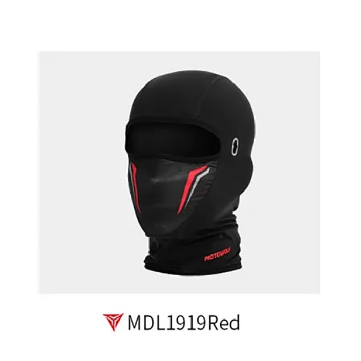 Cagula moto MOTOWOLF, rezistenta la vant si respirabila, material elastic soft, protectie soare, gauri ochelari, potrivit si pentru sporturi de iarna, Rosu