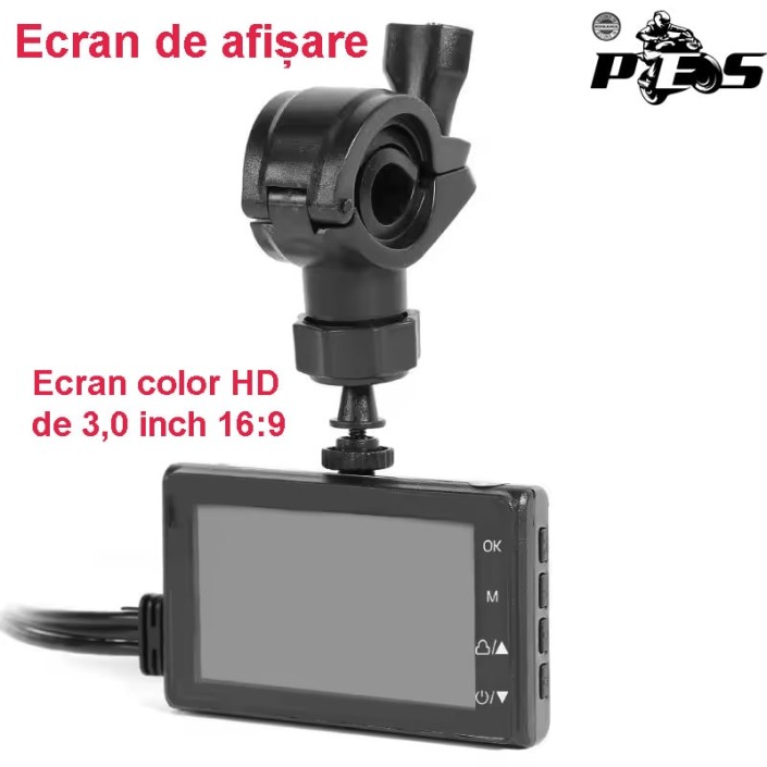 Set DVR Moto cu Camere Față/Spate și Ecran LCD 3.0" - 1080P HD, Viziune Nocturnă și Senzor G Set DVR Moto cu Camere Față/Spate și Ecran LCD 3.0" - 1080P HD, Viziune Nocturnă și Senzor G