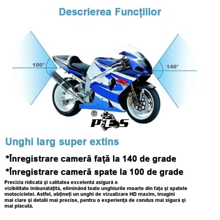 Set DVR Moto cu Camere Față/Spate și Ecran LCD 3.0" - 1080P HD, Viziune Nocturnă și Senzor G Set DVR Moto cu Camere Față/Spate și Ecran LCD 3.0" - 1080P HD, Viziune Nocturnă și Senzor G