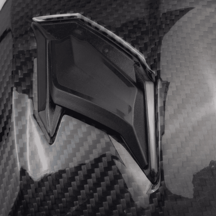 Cască Moto Full Carbon PES RO1 - Certificări ECE 22.06 & DOT, Vizieră Fotocromatică + Vizieră Normală, Ventilație Avansată