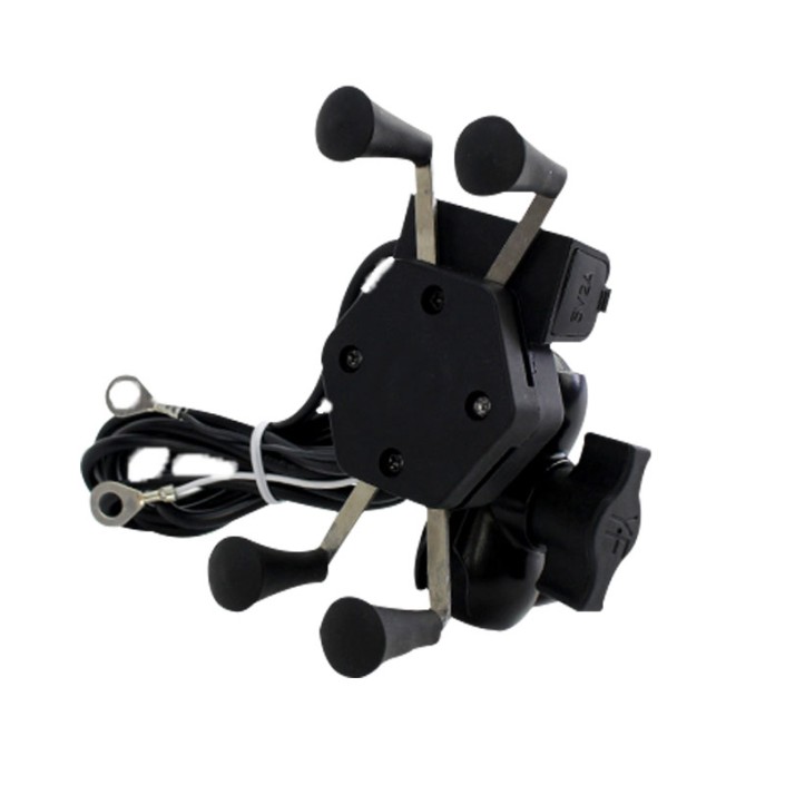 Suport telefon moto,atv,auto, priza USB de 2.1 A (include 2 tipuri de prindere) Suport telefon moto,atv,auto, priza USB de 2.1 A (include 2 tipuri de prindere)
