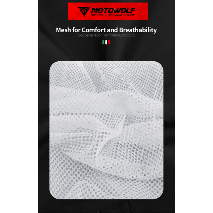 Geaca si pantaloni moto/atv impermeabili Motowolf, haina de ploaie cu lumina de avertizare, 210T densitate, protectie vant, 2 culori