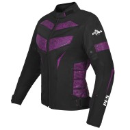 Geaca (jacheta) Moto Textil Damă PES, Impermeabilă cu Protecții Nivel 2 incluse mesada impermeabila