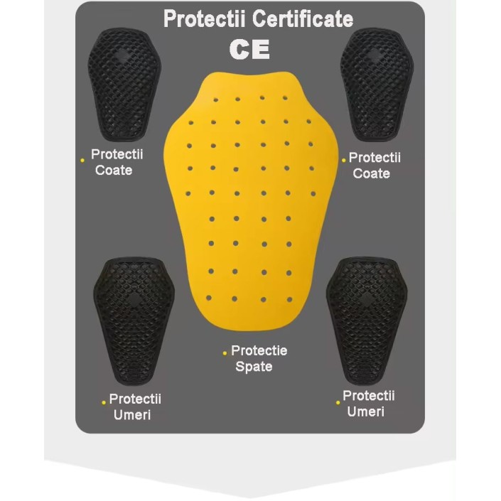 Geaca moto femei Motowolf, 600d Oxford, mes C004, impermeabila, protectii spate,umeri,coate, respirabila, Negru