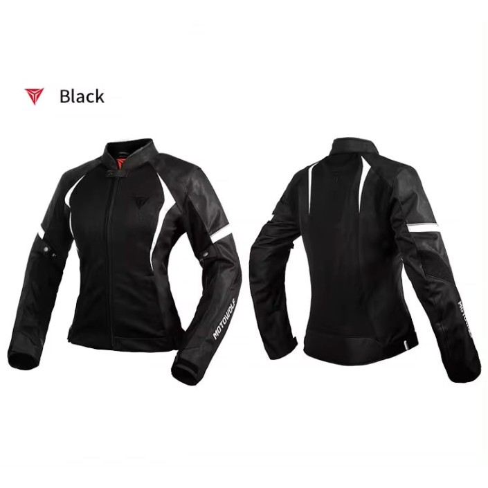 Geaca moto femei Motowolf, 600d Oxford, mes C004, impermeabila, protectii spate,umeri,coate, respirabila, Negru