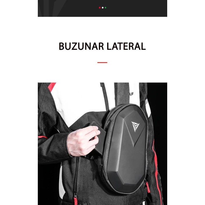 Geanta borseta moto MOTOWOLF cu protectie impotriva ploii si buzunare multiple, Tough Shell, Port Usb, buzunar lateral