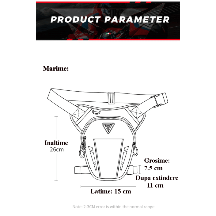 Geantă de Picior, umar, spate Moto Extensibilă, Multifuncțională, Portabilă și Versatilă - Ideală pentru Motocicliști, Motowolf, neagra Geantă de Picior, umar, spate Moto Extensibilă, Multifuncțională, Portabilă și Versatilă - Ideală pentru Motocicliști, Motowolf, neagra