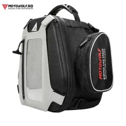 Geanta Moto Rezervor Motowolf Impermeabila cu Prindere Curea si Buzunar Touchscreen pentru telefon, Potrivita pentru Rezervor, Codita si ca ghiozdan moto, Include 2 Prinderi