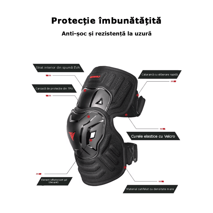 Genunchiere Moto Motowolf Universale – Protecție CE, 3 Straturi, Eliberare Rapidă, Benzi Velcro, ATV, Trotinetă, Scuter Genunchiere Moto Motowolf Universale – Protecție CE, 3 Straturi, Eliberare Rapidă, Benzi Velcro, ATV, Trotinetă, Scuter