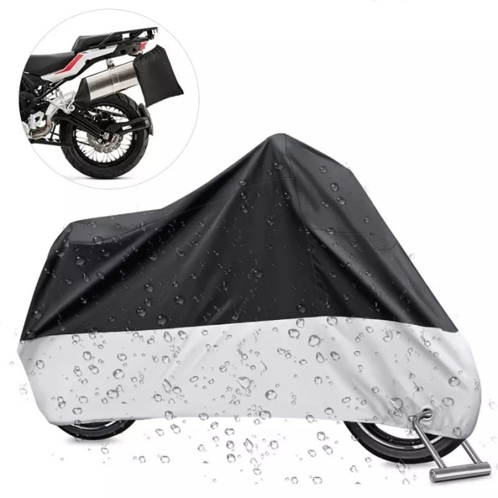 Husa motocicleta MotoWolf 210d, marime 295x110x140, impermeabila, protectie soare, vant, ploaie, interior soft, XXXXL