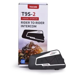 Sistem de comunicare moto intercom Vjt T9S Single Pack, Conferinta de pana la 2 rideri simultan, distanta 1200m, FM, baterie 800mah
