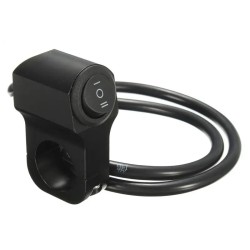 Întrerupător Ghidon Motocicletă, ATV, scuter 12V, aluminiu, 3 pozitii, prindere cadru, Negru