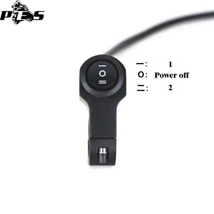 Întrerupător Ghidon Motocicletă, ATV, scuter 12V, aluminiu, 3 pozitii, prindere cadru, Negru