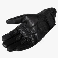 Manusi moto/atv/bicicleta piele windproof Motowolf, protectie carbon, touchscreen, confort, inchidere velcro, Negru