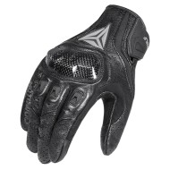 Manusi moto/atv/bicicleta piele MotoWolf, protectie carbon, touchscreen, Airmatic, Negru