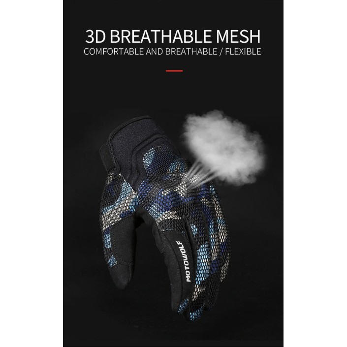 Manusi moto Motowolf textil cu protectii certificate, airmatic, confortabile, potrivite pentru vara, sensibilitate la ecrane, Touchscreen, Negru