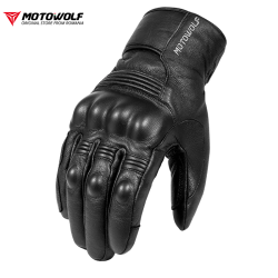 Manusi Moto, piele, protectii din fibra de carbon, warm design, captuseala, Touchscreen  