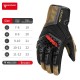 Manusi moto din microfibră antiderapantă și protecție avansată, Motowolf, Confort și control excelent, compatibile cu ecranele telefoanelor, protectii TPR, respirabile, Negru