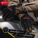 Manusi moto din microfibră antiderapantă și protecție avansată, Motowolf, Confort și control excelent, compatibile cu ecranele telefoanelor, protectii TPR, respirabile, Negru