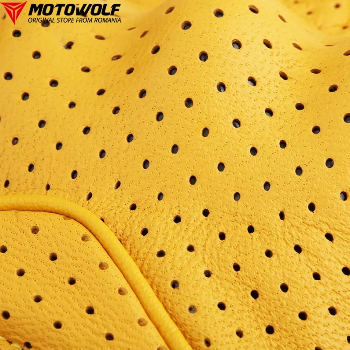 Manusi moto/atv/bicicleta piele fara degete MotoWolf, protectie carbon, Galben Manusi moto/atv/bicicleta piele fara degete MotoWolf, protectie carbon, Galben