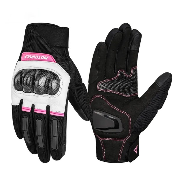 Manusi Moto pentru Femei MOTOWOLF , protectie carbon, protectie articulatii degete, non-slip, touchscreen, Roz Manusi Moto pentru Femei MOTOWOLF , protectie carbon, protectie articulatii degete, non-slip, touchscreen, Roz