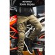 Pantaloni moto cu protectii certificate CE, protectii incluse ajustabile si detasabile, buzunare multiple, Maro