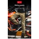 Pantaloni moto cu protectii certificate CE, protectii incluse ajustabile si detasabile, buzunare multiple, Maro