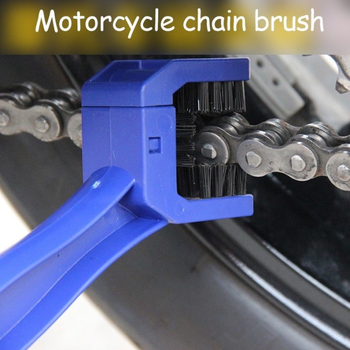 Perie pentru curatat lant moto, bicicleta, Albastru, Pes holding Perie pentru curatat lant moto, bicicleta, Albastru, Pes holding