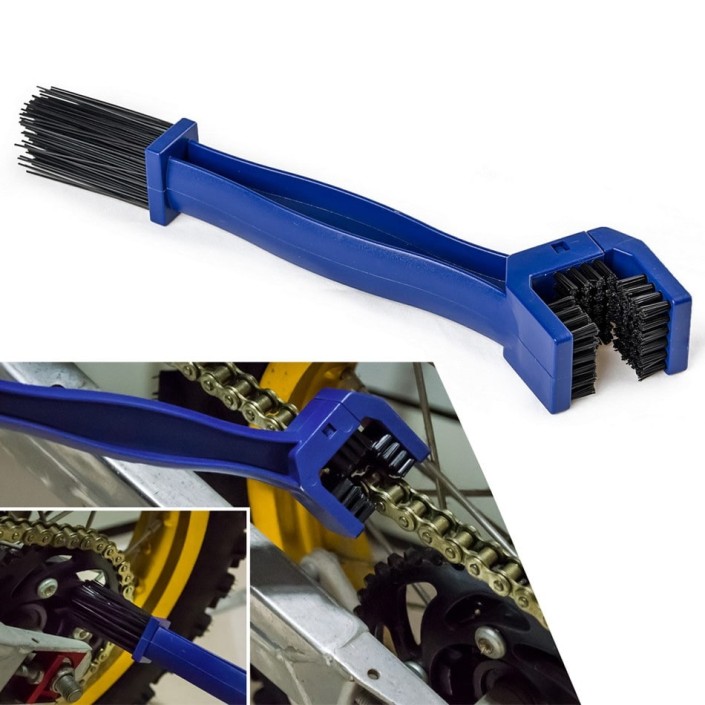 Perie pentru curatat lant moto, bicicleta, Albastru, Pes holding Perie pentru curatat lant moto, bicicleta, Albastru, Pes holding