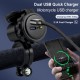 Priza moto/auto/atv fast charge, 3.1a, port usb, port usb-C, impermeabil, inlcude 2 tipuri de prindere, 18W, buton on/off, Pes Holding