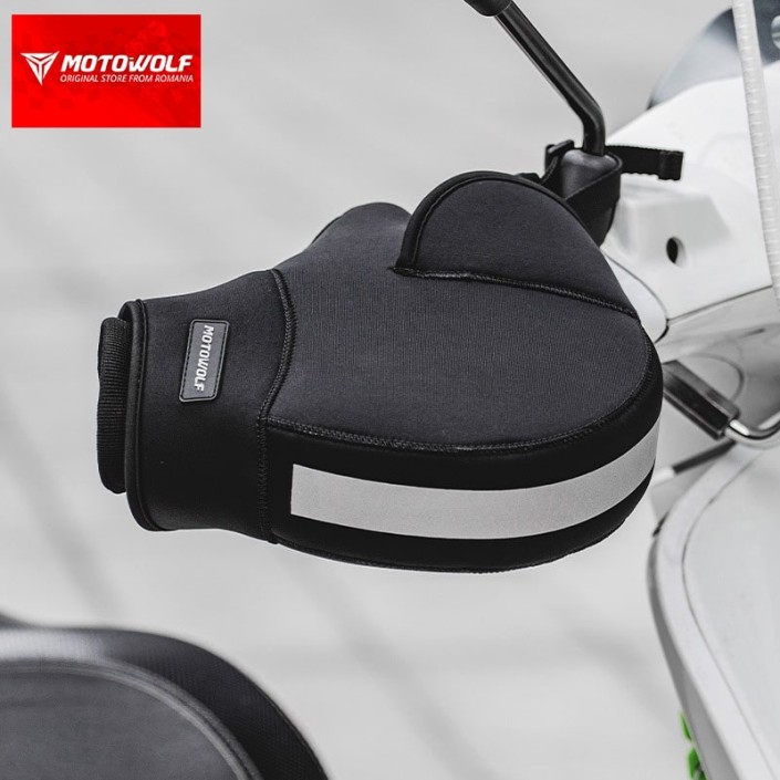 Set 2 protectii vant maini pentru ghidon moto , impermeabile, interior calduros, potrivite pentru vremea rece, universale, Motowolf Set 2 protectii vant maini pentru ghidon moto , impermeabile, interior calduros, potrivite pentru vremea rece, universale, Motowolf