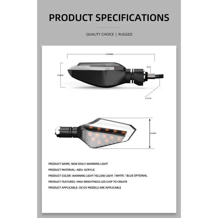 Set semnalizari moto, atv, scuter Led, DRL, Daylight White, Pes Holding Set semnalizari moto, atv, scuter Led, DRL, Daylight White, Pes Holding