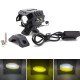 Set 2 proiectoare moto LED cu putere mare, rezistente la apă, corp aluminiu, 2 culori, 6500K, prindere cadru Set 2 proiectoare moto LED cu putere mare, rezistente la apă, corp aluminiu, 2 culori, 6500K, prindere cadru