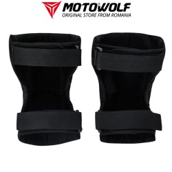 Set genunchere si cotiere moto/ciclism reflectorizante MOTOWOLF, ajustabile, material respirabil, universale