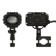 Set 2 Proiectoare Moto led 8000LM, 60W, aluminiu, 4 moduri de luminare, contine cablaj si buton