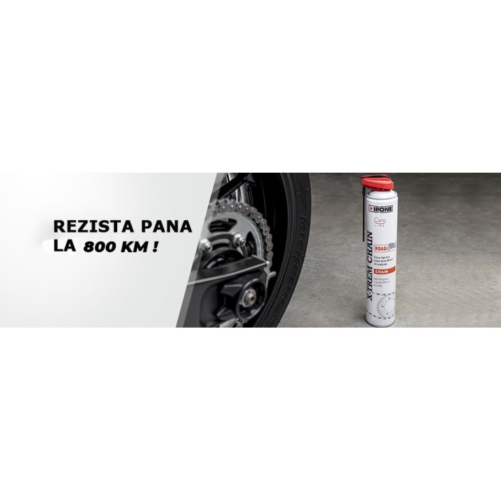 Spray de uns lant moto Ipone ROAD X-TREM - 500ml, aderenta sporita de pana la 800 km, difuzor multipozitiv cu tija retractabila Spray de uns lant moto Ipone ROAD X-TREM - 500ml, aderenta sporita de pana la 800 km, difuzor multipozitiv cu tija retractabila
