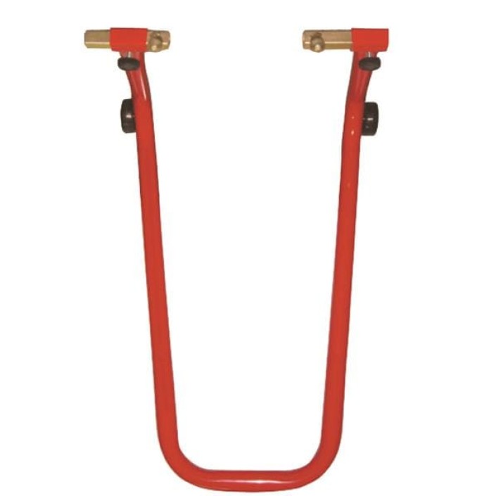 Stander/cric de motocicleta fata universal, reglabil, include 1 tip de prindere, Rosu