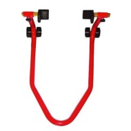 Stander de motocicleta spate universal, reglabil, include 1 tip de prindere, pin L, Rosu